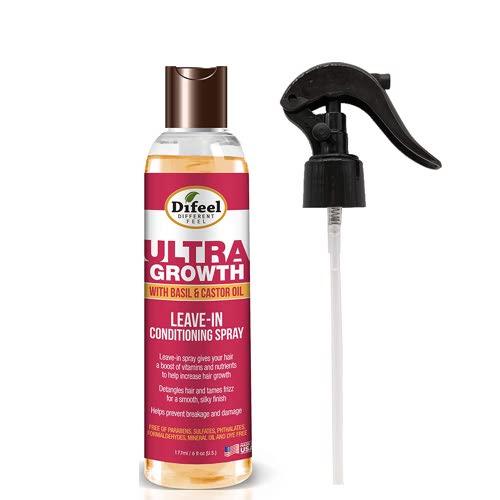Difeel Ultra Growth Basil & Castor Hair Oil Leave in Conditioning Spray 175 ml