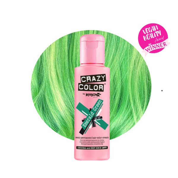 Crazy Colour Semi Permanent Hair Colour - 53 EMERALD GREEN