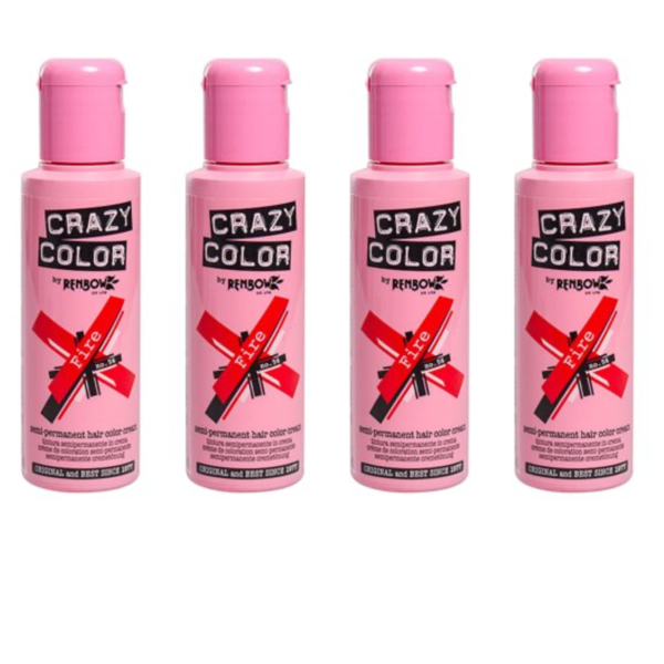 Crazy Colour Semi Permanent Hair Colour - 56 FIRE (100ML)