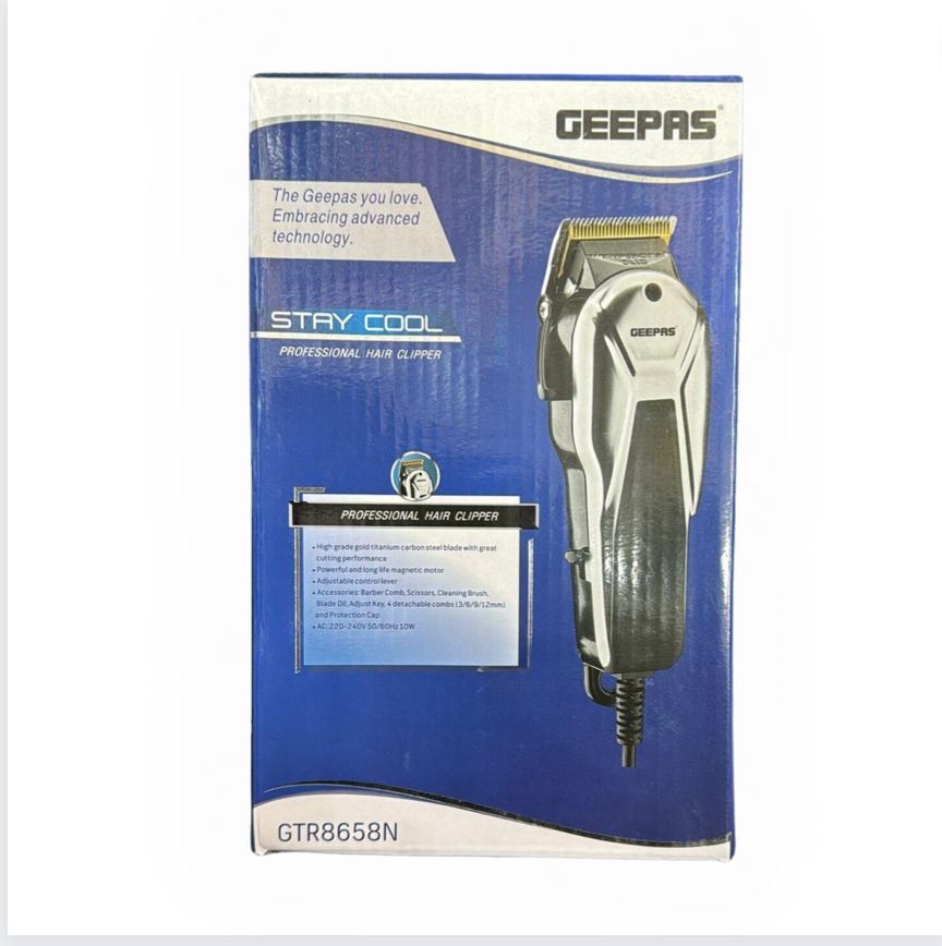 Geepas Professional Electric Hair Clipper Long-Life Magnetic Motor