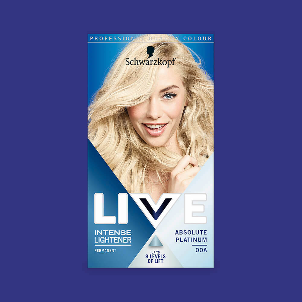 Schwarzkopf LIVE 00A ABSOLUTE PLATINUM Permanent Hair Dye Colour