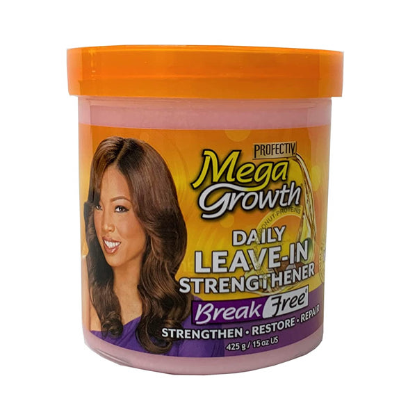 Mega Growth Break Free Daily Leave-In Strengthener - Restore & Repair Damaged Hair, 15 oz