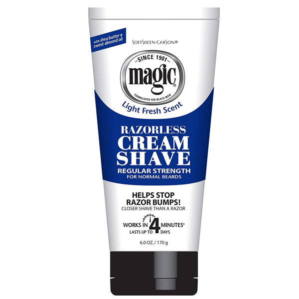 Magic Razorless Cream Shave Regular Strength 6oz/170g