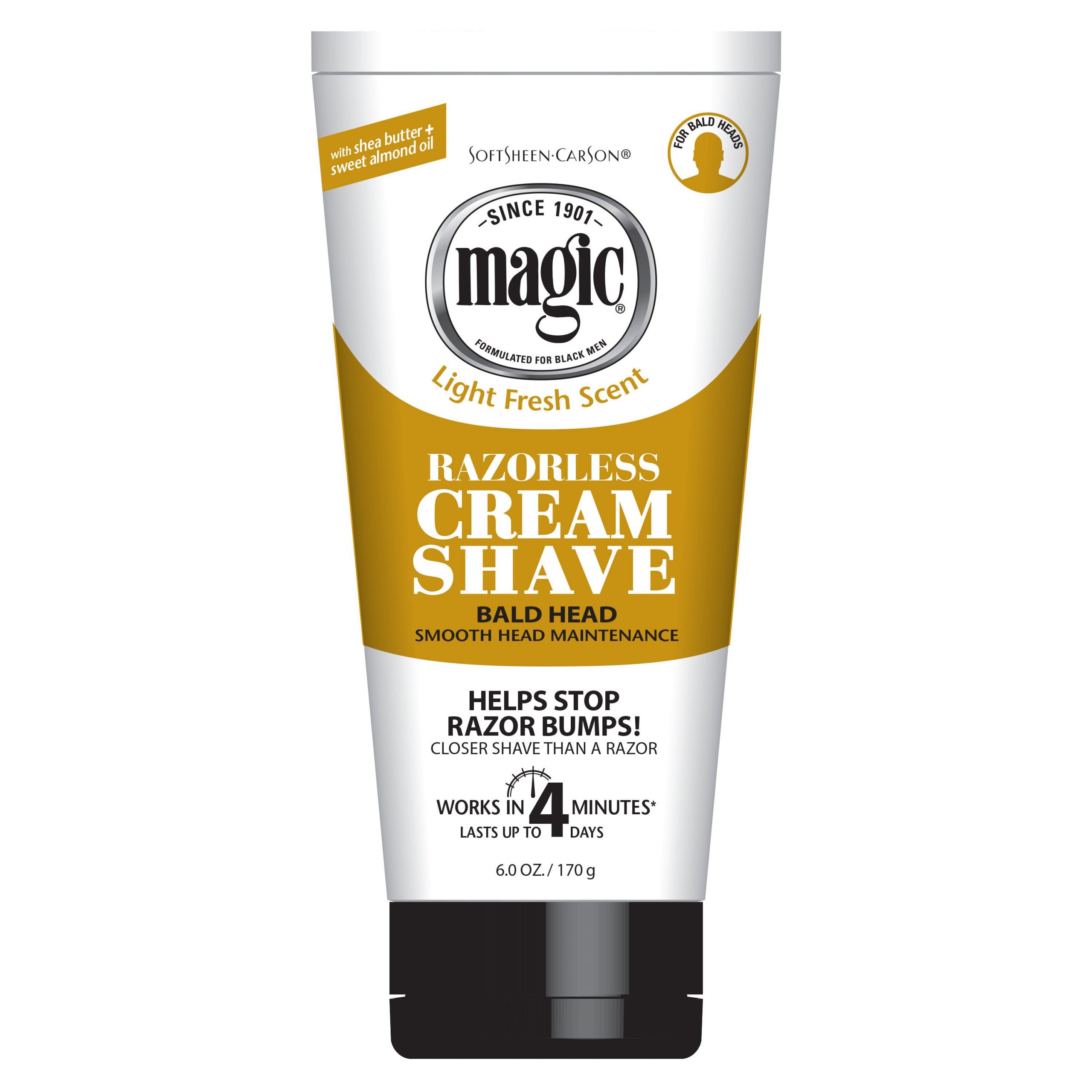 Magic Razor-less Shave Cream - Smooth Shaving Cream For Bald Head Maintenance 6oz / 170g