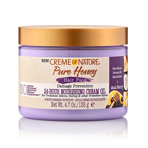 Creme of Nature Pure Honey Hair Food Nourishing Cream Oil 4.7oz