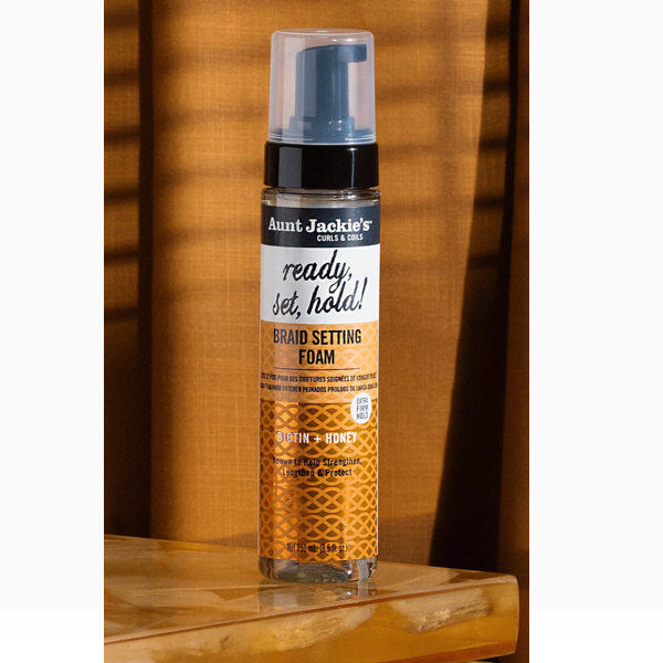 Aunt Jackie's Ready, Set, Hold! Braid Setting Foam with Extra Firm Hold