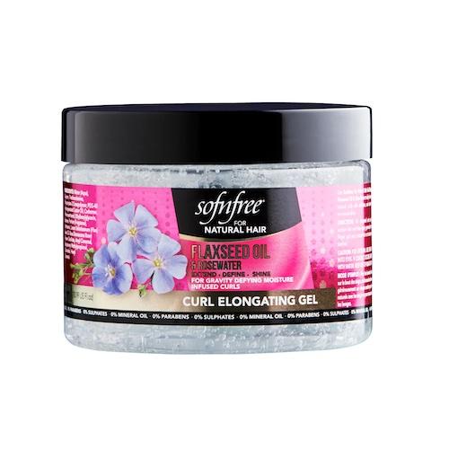 Sof N Free Curl Elongating Gel with Flaxseed Oil & Rosewater 325ml