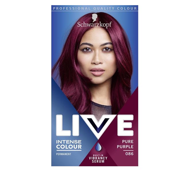 Schwarzkopf LIVE 086 PURE PURPLE Permanent Hair Dye Colour