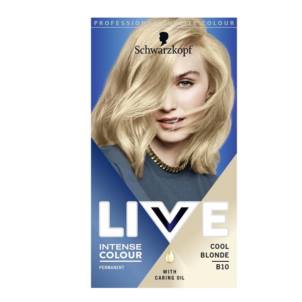 Schwarzkopf LIVE B10 COOL BLONDE Permanent Hair Dye Colour