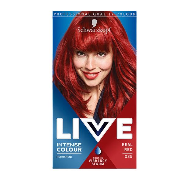 Schwarzkopf LIVE 035 REAL RED Permanent Hair Dye Colour