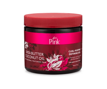 LUSTER'S PINK SHEA BUTTER COCONUT OIL CURL POPPIN’ DEFINING GEL 16 OZ