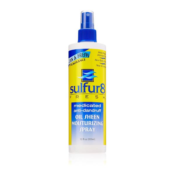 Sulfur8 Fresh Medicated Anti-Dandruff Oil Sheen Moisturizing Spray 12Fl.oz / 354mL
