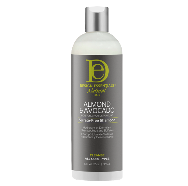 Design Essentials Almond & Avocado Detangling Sulfate Free Shampoo 12oz