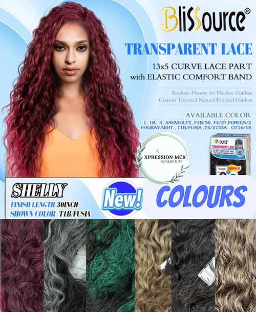 Blissource 13X5 Curve Lace Part Shelly Transparent Comfort Band Lace Wig -30Inch