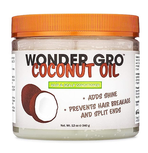 Wonder Gro Coconut Oil Hair Grease Styling Conditioner, 12 fl oz