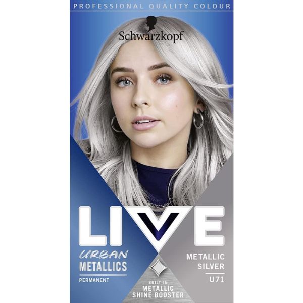 Schwarzkopf Live Intense Colour Hair Dye, U71 Metallic Silver