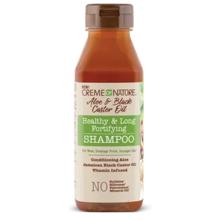 Creme Of Nature Aloe & Black Castor Oil Healthy & Long Fortifying Shampoo 12oz