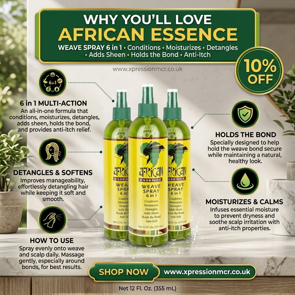 African Essence Weave Spray 6 in 1 12oz / 355mL