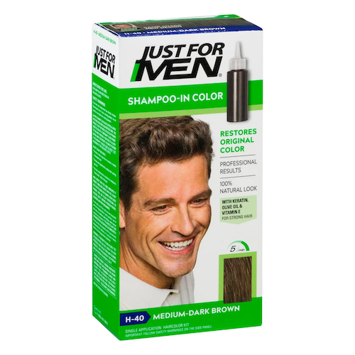 Just For Men Original Fast & Easy Shampoo In Hair Color - H 40 Medium - Dark Brown