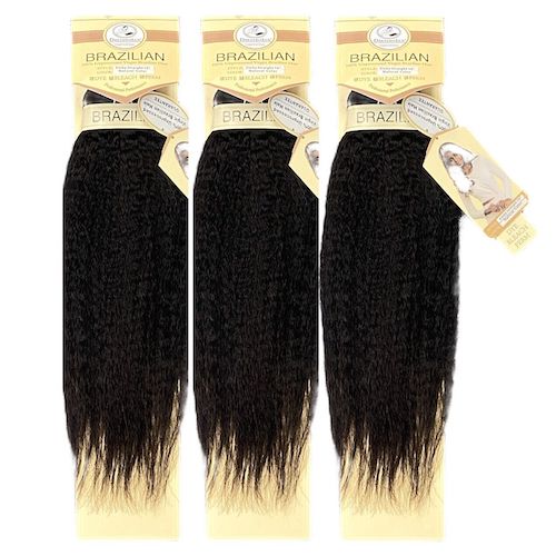 DM KINKY STRAIGHT 100% Unprocessed Virgin Brazilian Hair 10"-26" Long