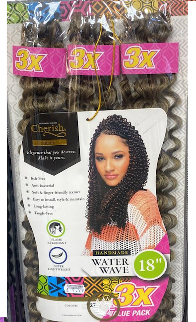 Cherish Bulk 3X Water Wave 18 inches