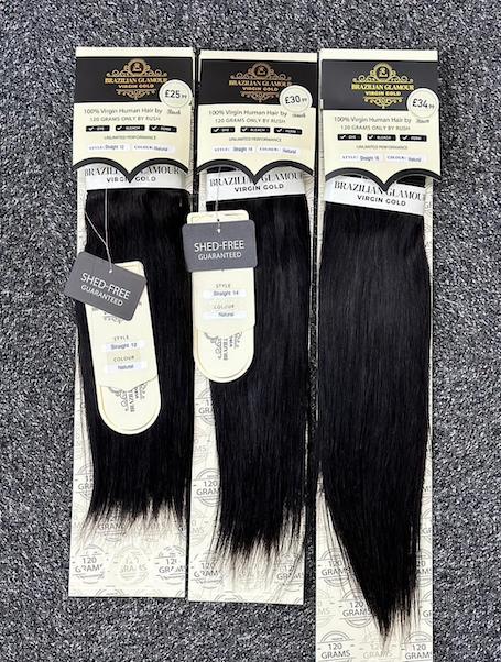 100% Virgin Human Hair Straight By Rush 120gram Only By Rush