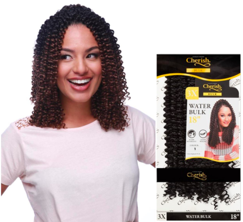 Cherish Bulk - 3X Water Wave 18inch Curly Crochet Hair