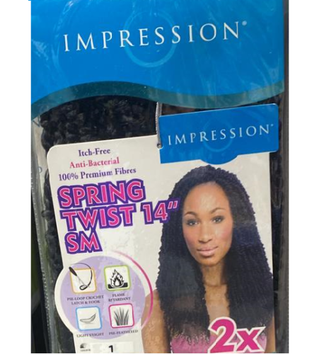 Impression 2X Anti-Bacterial 100% Premium Fibres Spring Twist 14 inch