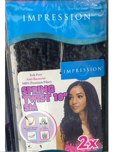 Impression 2X Anti-Bacterial 100% Premium Fibres Spring Twist 18 inch