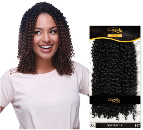 Cherish Bulk - 3X Water Wave 14inch Curly Crochet Hair