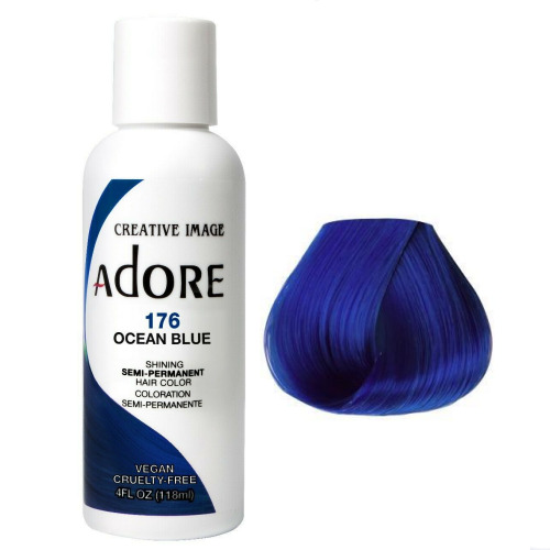 Adore Semi Permanent Hair colour - 176 Ocean Blue - 4oz / 118mL