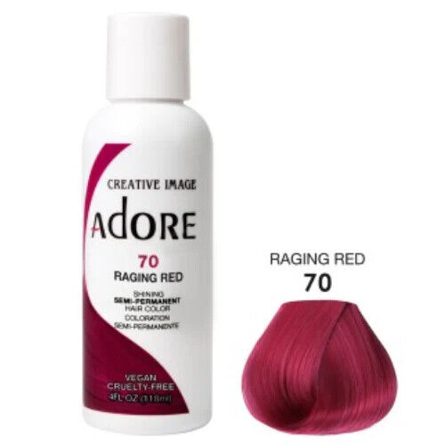Adore Semi Permanent Hair colour-70 Ragging Red-  4oz / 118mL