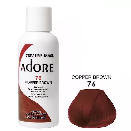 Adore Semi Permanent Hair colour-76 Copper Brown