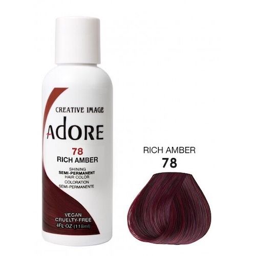 Adore Semi Permanent Hair colour-78 Rich Amber-4oz / 118mL