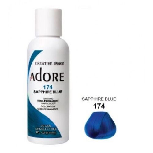 Adore Semi Permanent Hair colour-174 Sapphire Blue 4 Fl.oz / 118mL