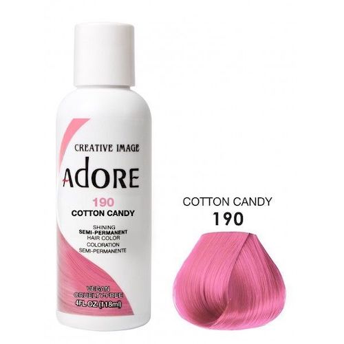 Adore Semi Permanent Hair colour-190 Cotton Candy-4oz / 118mL