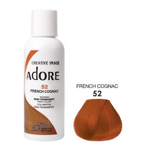 Adore Semi Permanent Hair colour-52 French Cognac- 4oz / 118ML