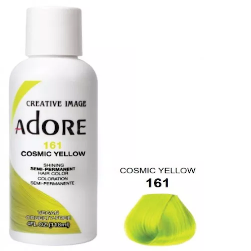 Adore Semi Permanent Hair colour-161 Cosmic Yellow-4oz / 118mL