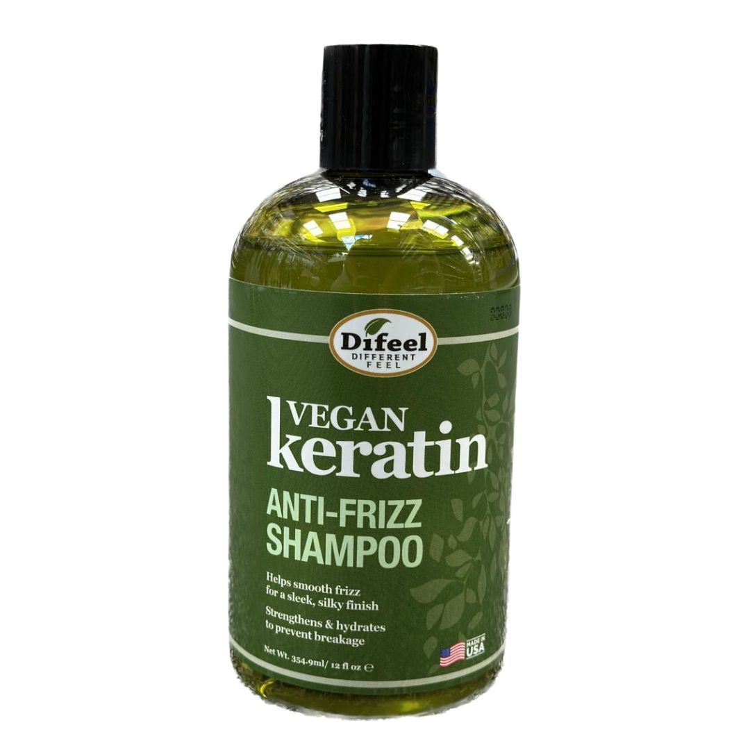 Difeel Vegan Keratin Anti Frizz Shampoo 12 oz