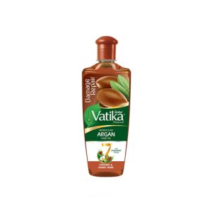 DABUR Vatika Naturals Moroccan Argan Hair Oil with 7 Ayurvedic Herbs Repairs Damage Provides Strong and Shiny Hair 200 ml