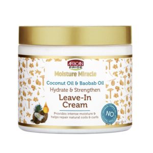 African Pride Moisture Miracle Leave In Conditioner Cream Hydrate & Strengthen 15oz / 425g