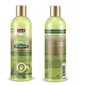 African Pride Olive Miracle 2-in-1 Shampoo and Conditioner 12 fl oz
