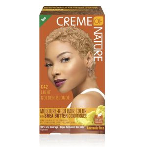 Creme of Nature Moisture Rich Hair Color with Shea Butter Conditioner C42 Light Golden Blonde
