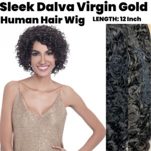 Sleek Human Hair DALVA Wig With Tight Curl In Short Bob Style