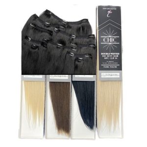 CHIC Double Wefted 100% Remy Hair 10pcs Clipin Extra Volume 165g