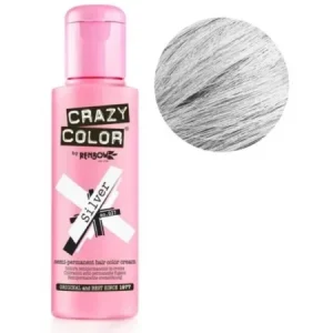 Crazy Colour Semi Permanent Hair Colour-027 Silver