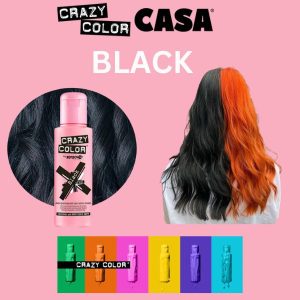 Renbow Crazy Colour Semi Permanent Hair Colour-030 Black