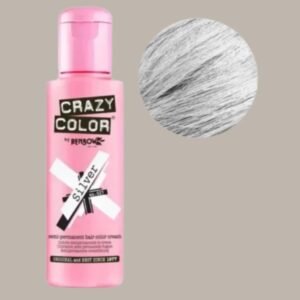 Crazy Colour Semi Permanent Hair Colour-027 Silver