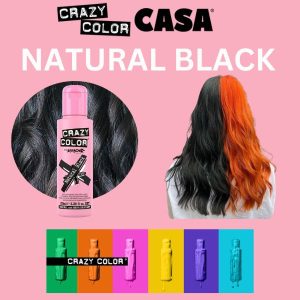 Renbow Crazy Colour Semi Permanent Hair Colour-032 Natural Black