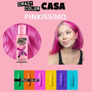 Crazy Colour Renbow Semi Permanent Hair Colour-42 Pinkissimo